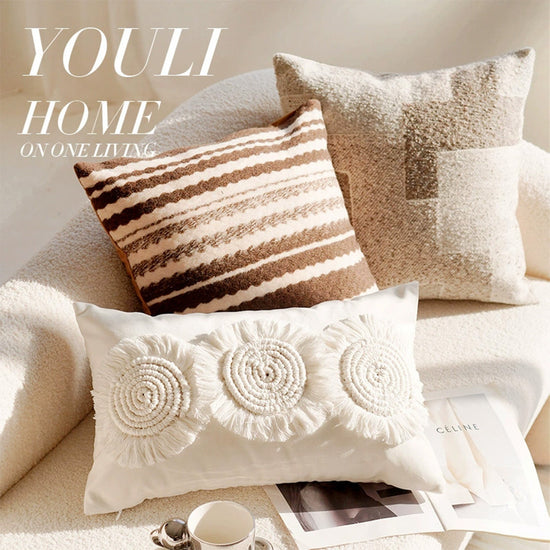 Linen Fringe Throw Pillow Cover