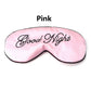 Silky Blackout Eye Mask with Good Night Embroidery