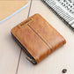 Slim PU Leather Wallet with Zipper and Multiple Card Slots