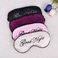 Silky Blackout Eye Mask with Good Night Embroidery