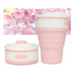 Collapsible Silicone Travel Cup with Leakproof Lid