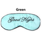 Silky Blackout Eye Mask with Good Night Embroidery