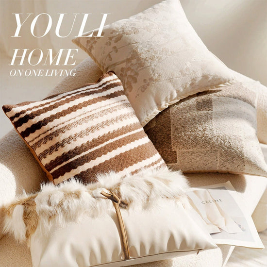 Linen Fringe Throw Pillow Cover