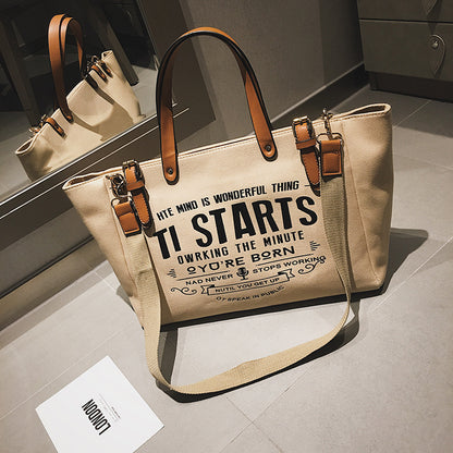 Oversized Canvas Messenger Tote bag