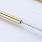 Minimalist Stainless Steel Straw Set | 9 Straws and Brushes in Pouch