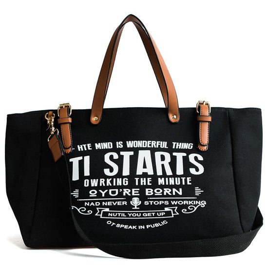 Oversized Canvas Messenger Tote bag