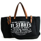 Oversized Canvas Messenger Tote bag
